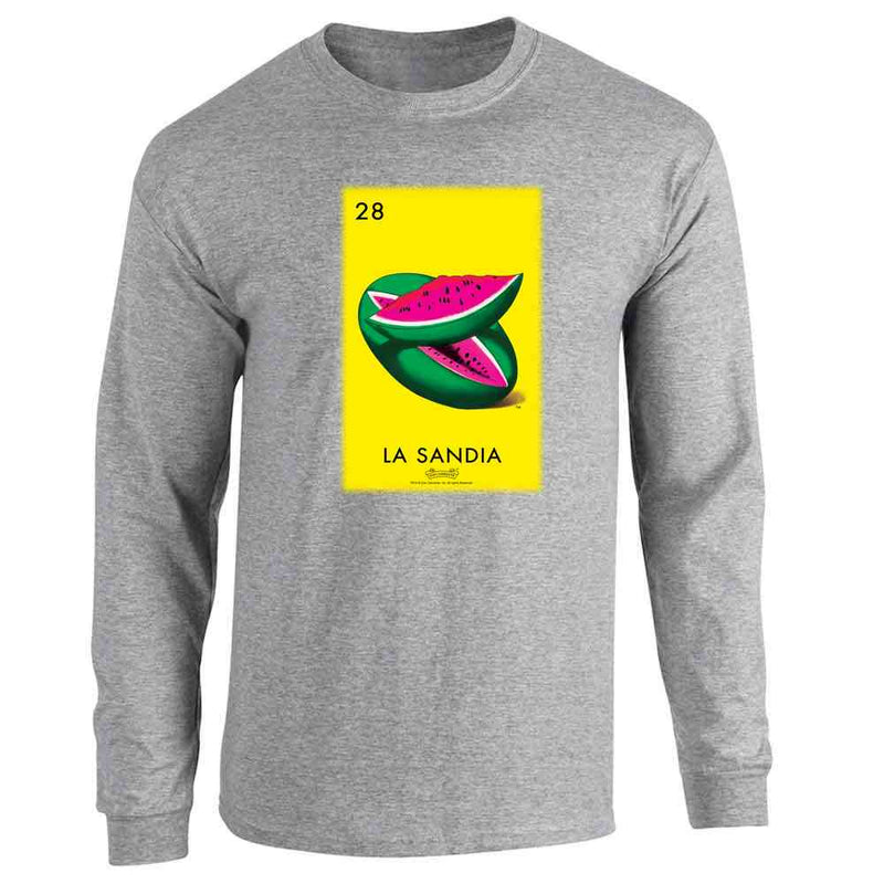 La Sandia Watermelon Loteria Card Mexican Bingo Long Sleeve