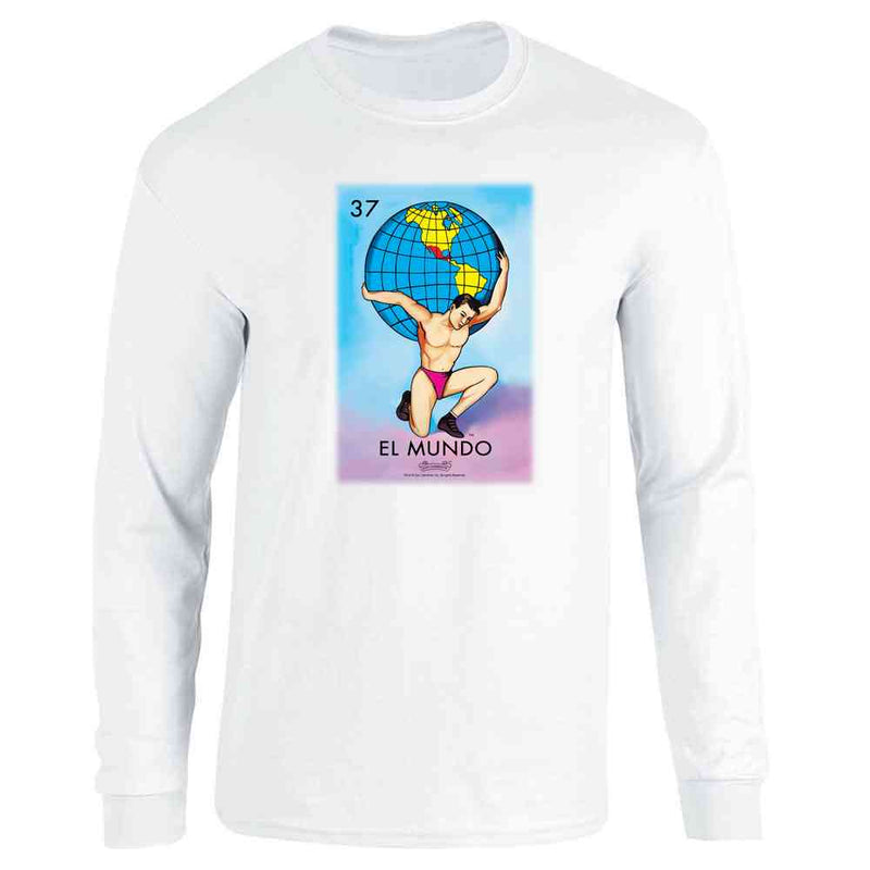 El Mundo Earth Loteria Card Mexican Bingo Long Sleeve