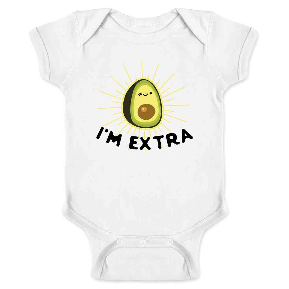 Im Extra Avocado Guacamole Cute Funny Baby Bodysuit
