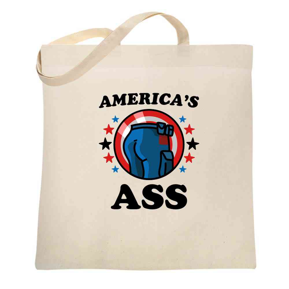 Americas Ass Superhero Funny Patriotic USA Tote Bag