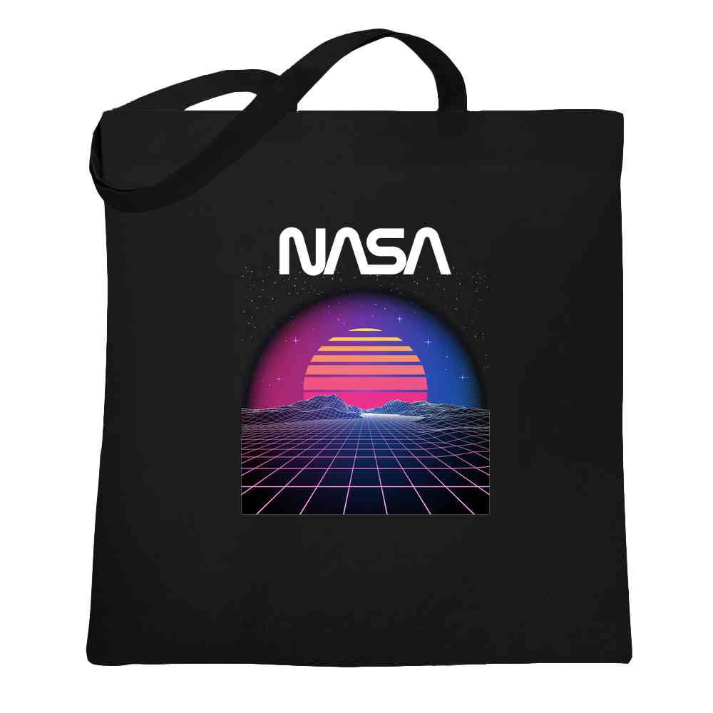 NASA Approved Retro Space Landscape 80s Electro Tote Bag