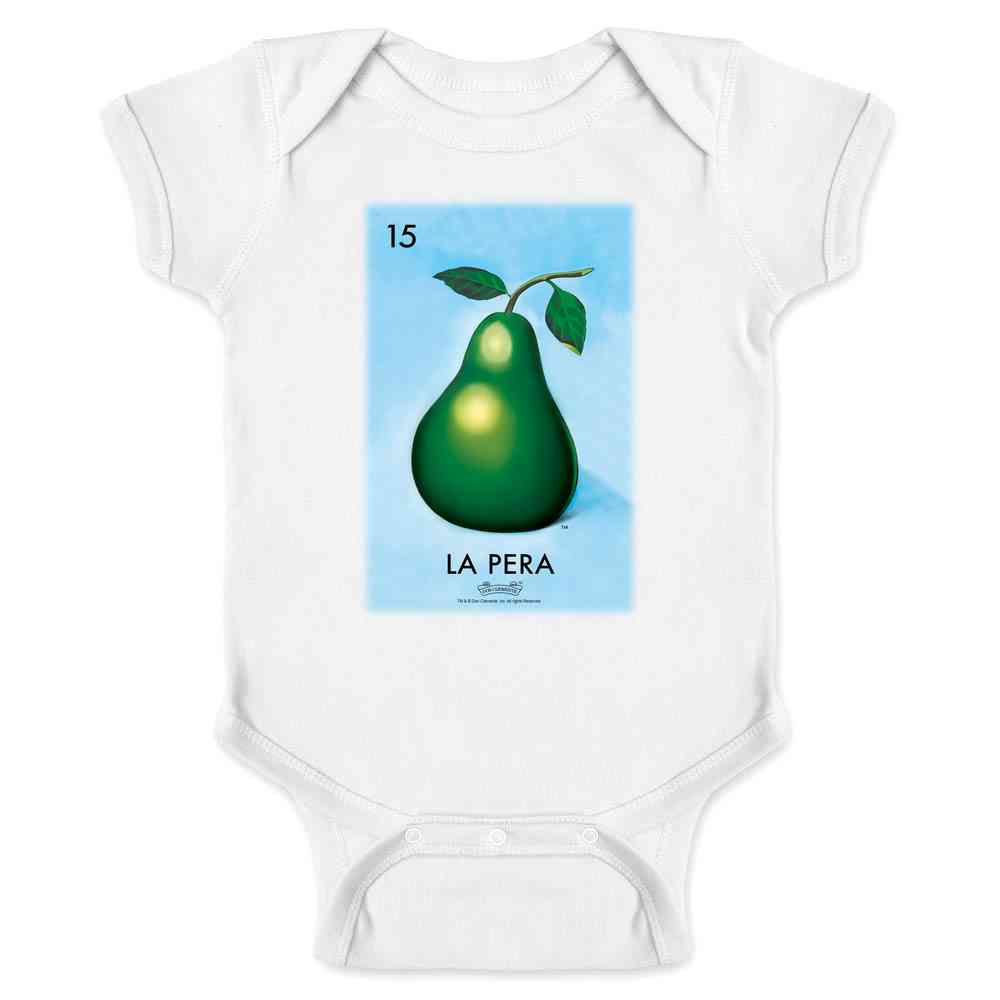 La Pera Pear Loteria Card Mexican Bingo Baby Bodysuit – Gotham Gifts ...