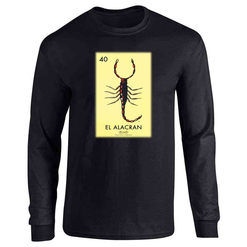El Alacran Scorpion Card Mexican Bingo Long Sleeve