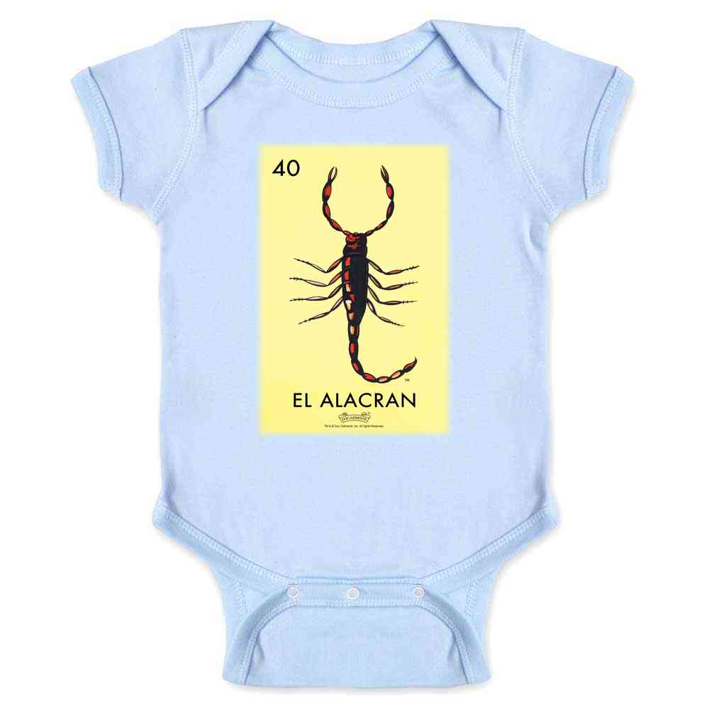 El Alacran Scorpion Card Mexican Bingo Baby Bodysuit