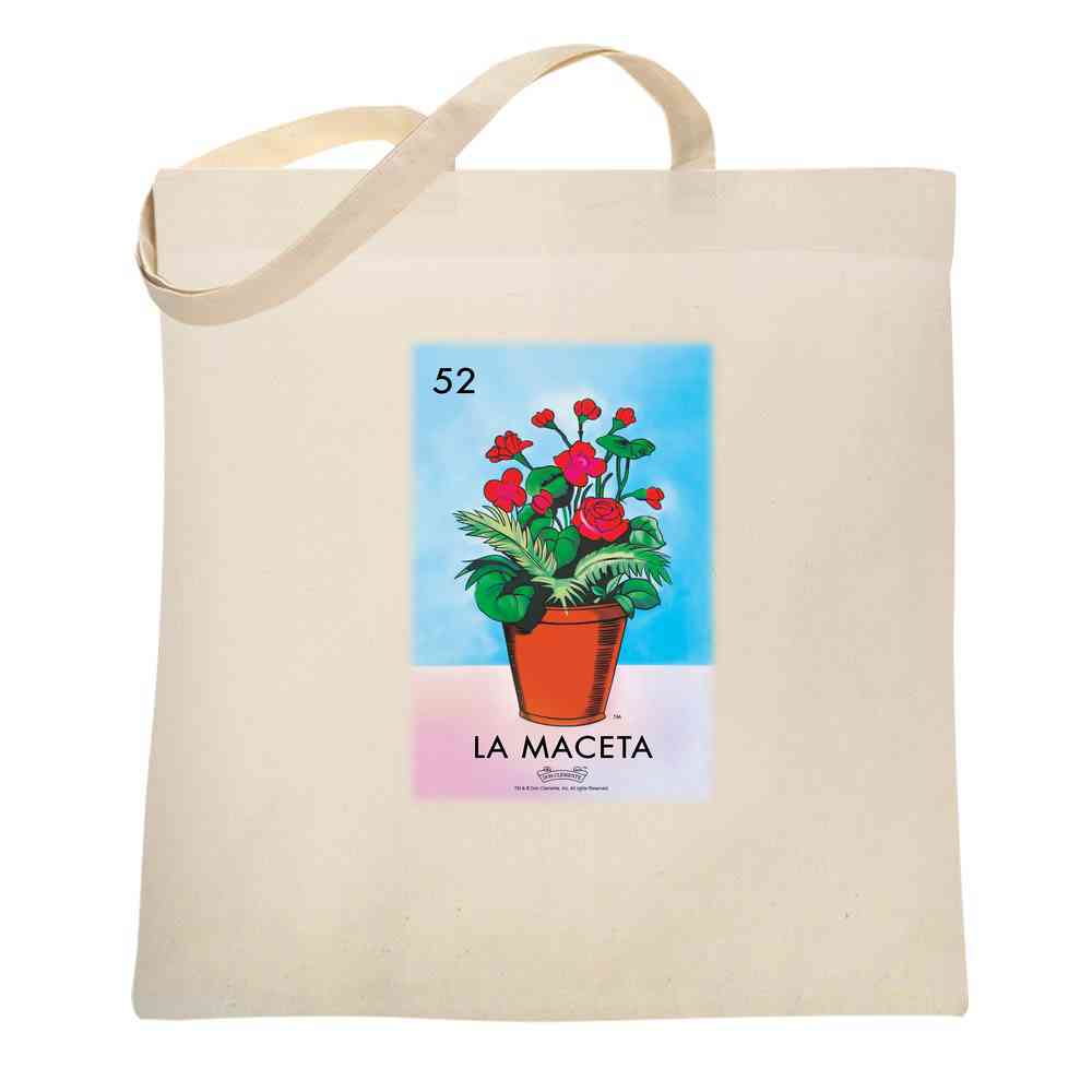 La Maceta Flower Pot Card Mexican Bingo Tote Bag