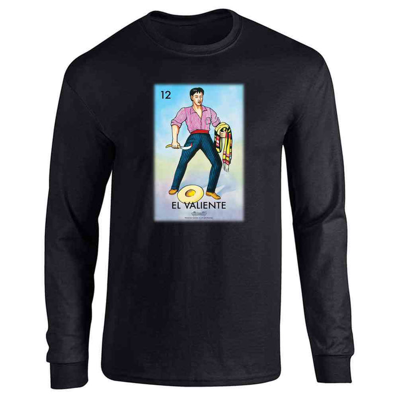 El Valiente The Brave One Card Mexican Bingo Long Sleeve