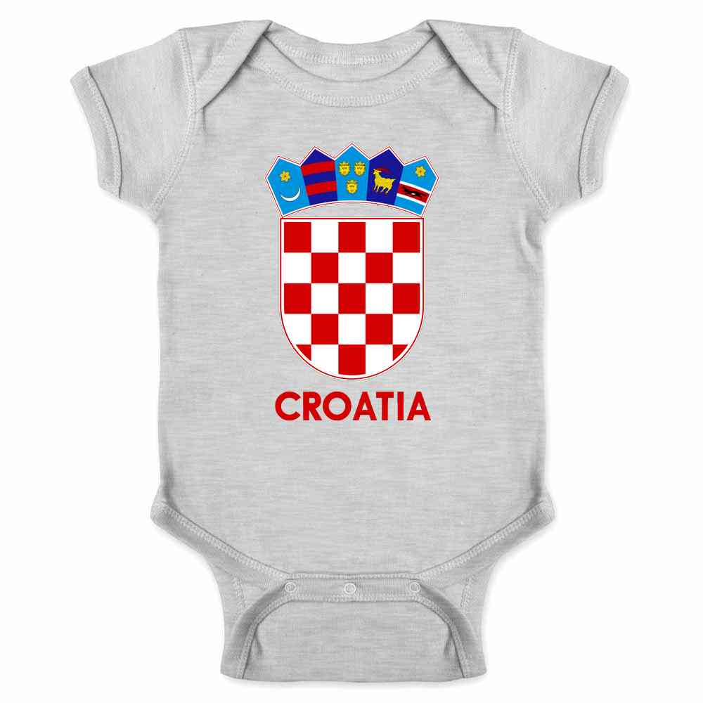 Croatia Soccer National Team Football Crest Retro  Baby Bodysuit