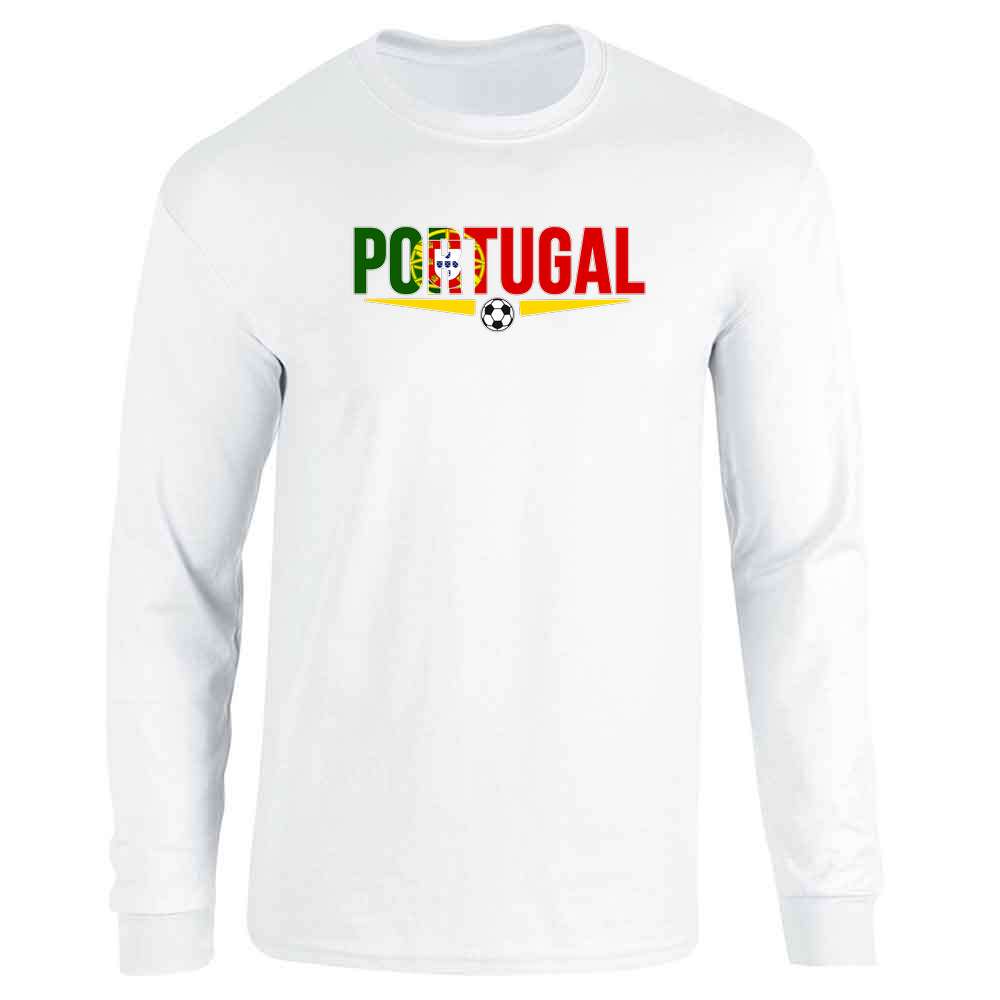 Portugal Soccer National Team Football Retro Crest Long Sleeve