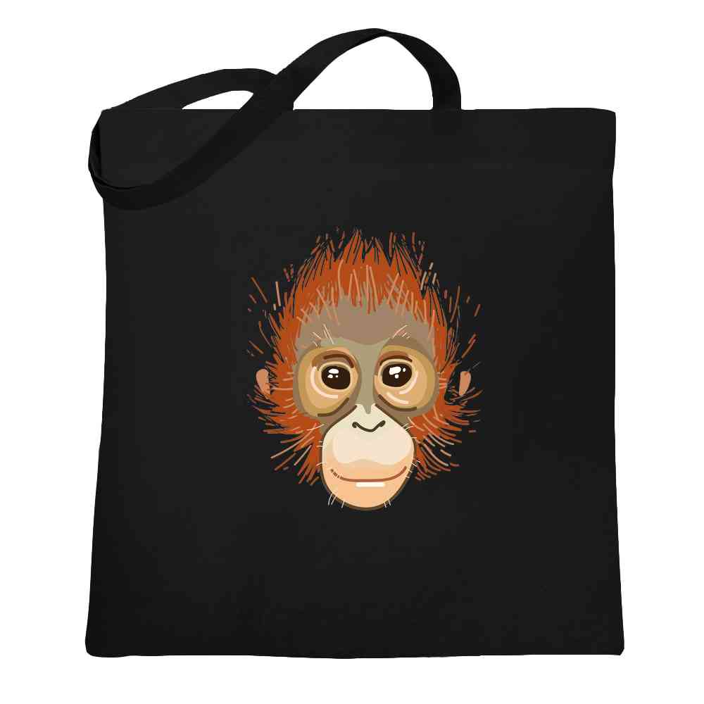 Orangutan Monkey Big Animal Face Cute Funny  Tote Bag