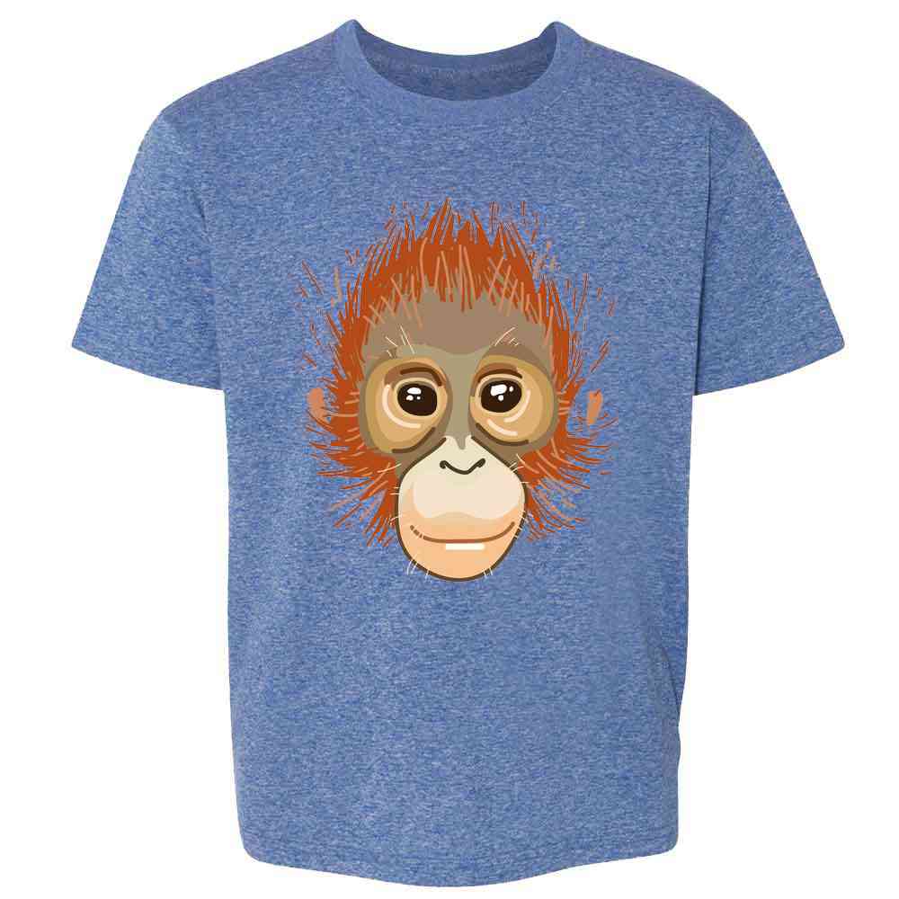 Orangutan Monkey Big Animal Face Cute Funny  Kids & Youth Tee