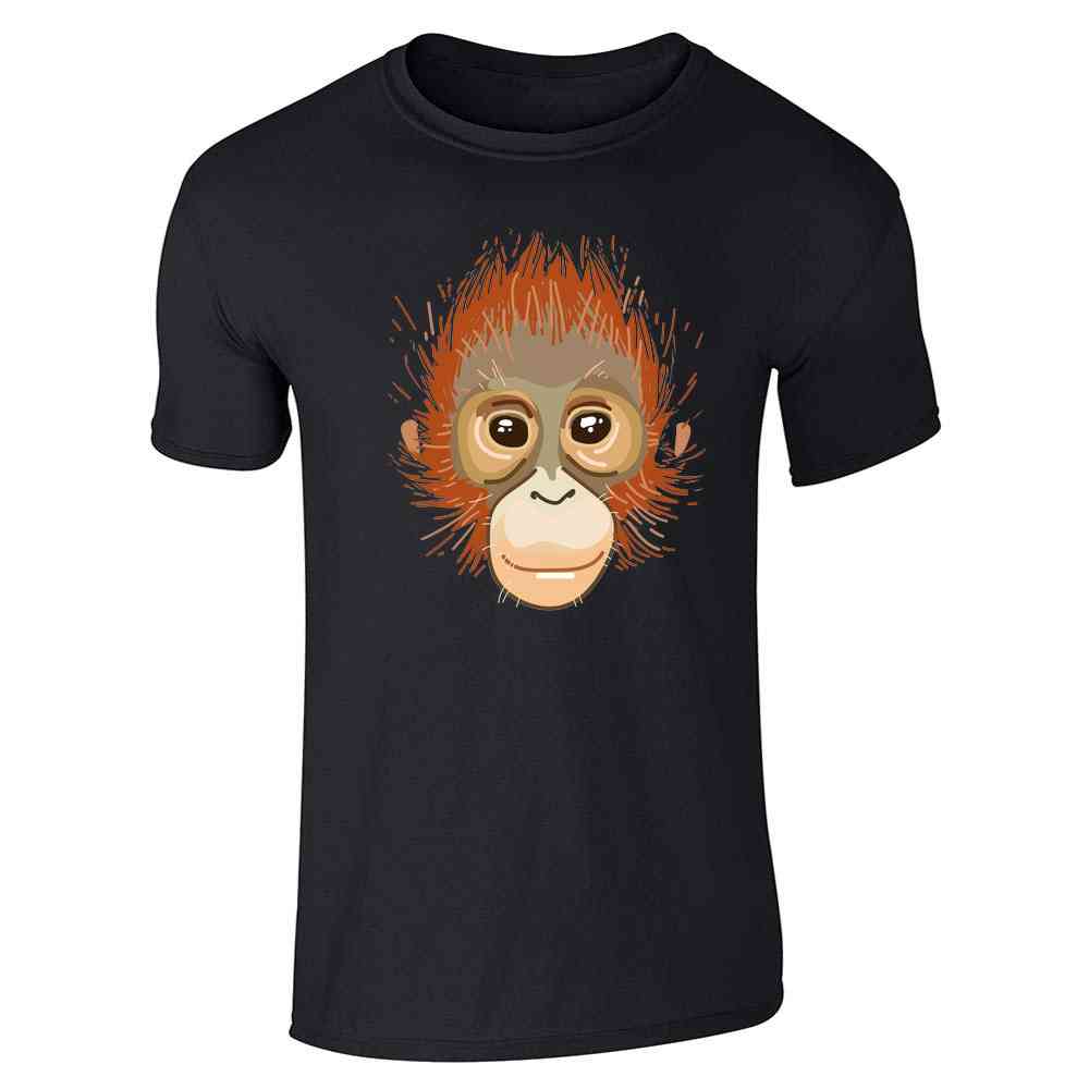 Orangutan Monkey Big Animal Face Cute Funny  Unisex Tee
