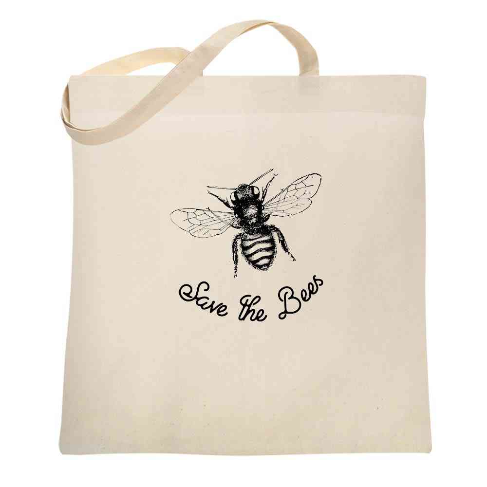 Save the Bees Retro  Tote Bag