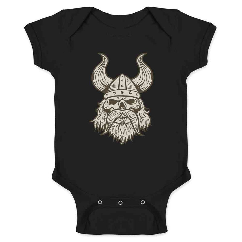 Viking Skull Helmet  Baby Bodysuit