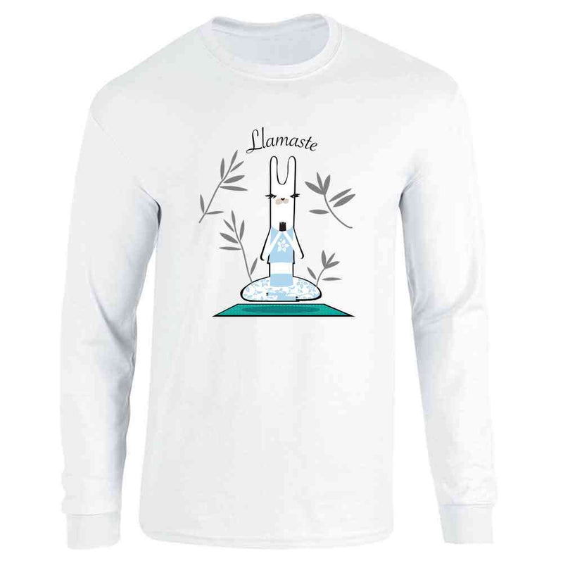 Llamastae Llama Yoga Funny Cute Namaste Long Sleeve