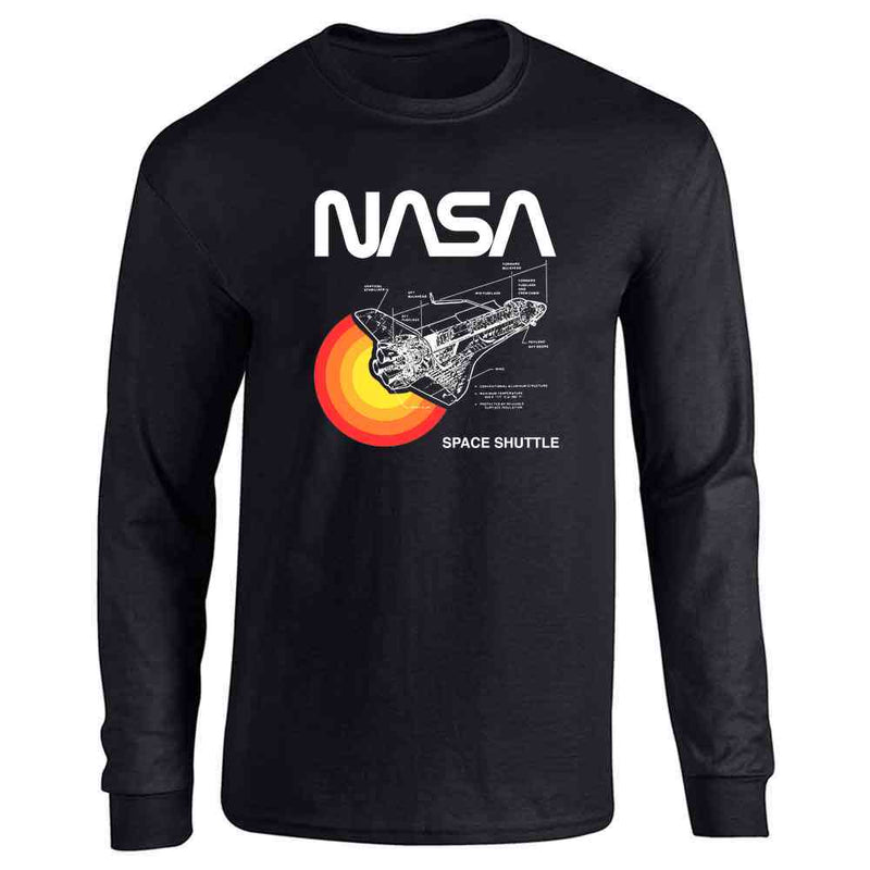 Space Shuttle Diagram  Long Sleeve
