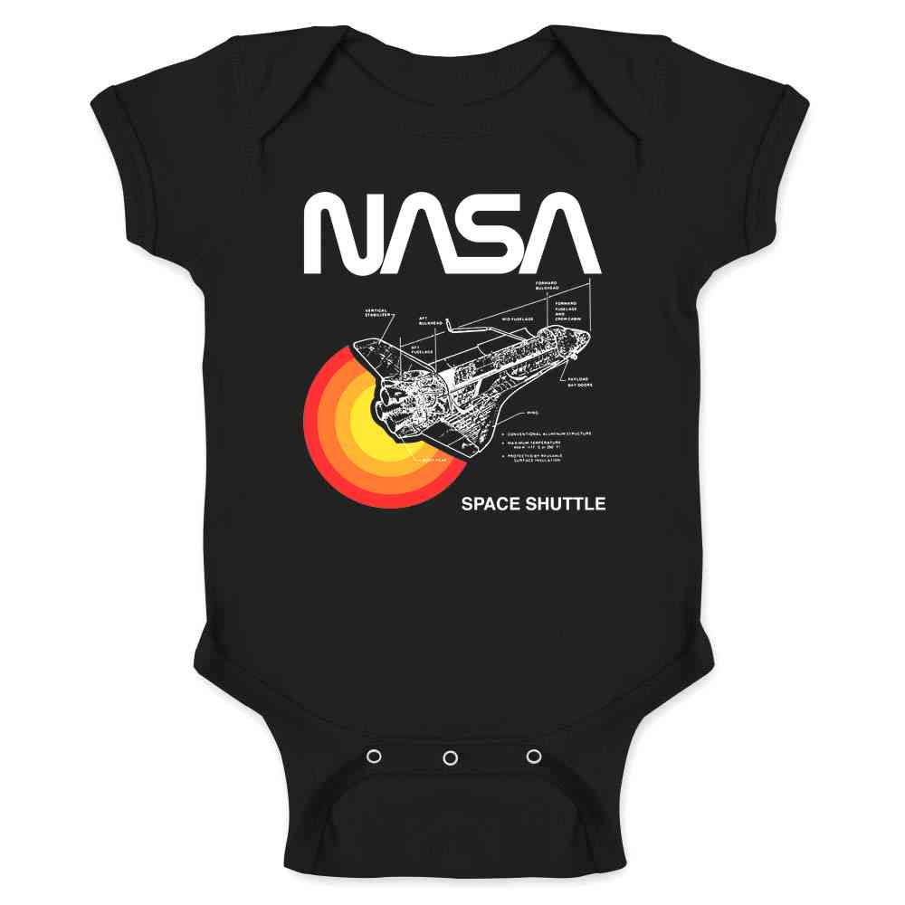 Space Shuttle Diagram NASA Approved Baby Bodysuit