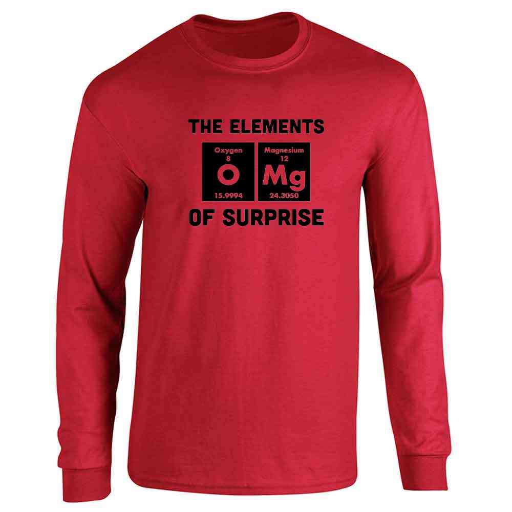 The Elements of Suprise OMG Funny Geeky Science Long Sleeve