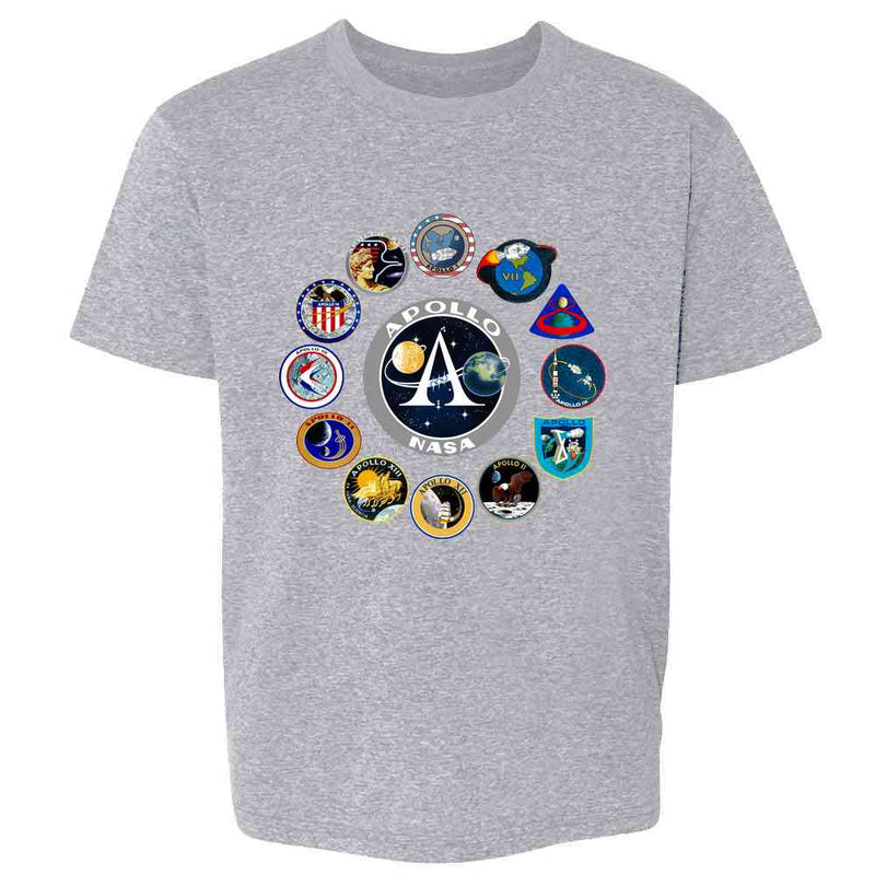 NASA Apollo Mission Patches Retro Vintage Kids & Youth Tee