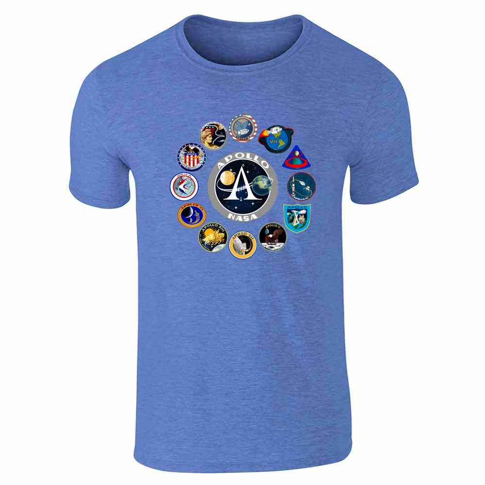 NASA Approved Apollo Mission Patches Retro Vintage Unisex Tee