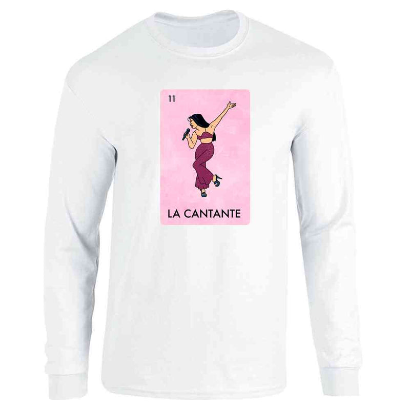 La Cantante Singer Mexican Lottery Funny Parody Tejano Music Long Sleeve