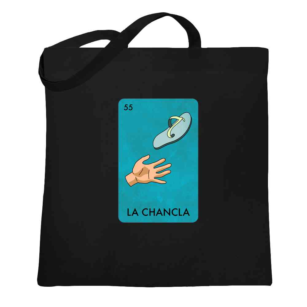 La Chancla Sandal Mexican Lottery Funny Parody Abuela Mama Tote Bag