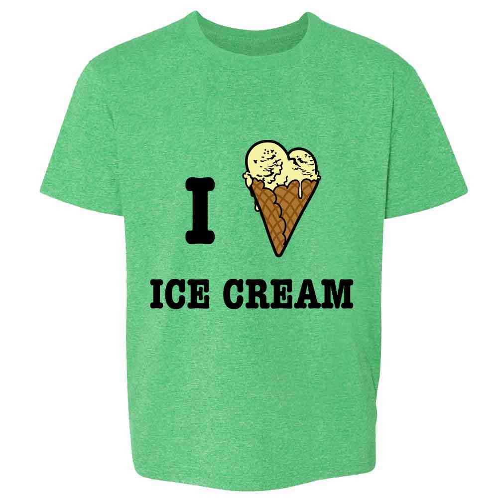 I Love Ice Cream Heart Cones Cute Funny  Kids & Youth Tee