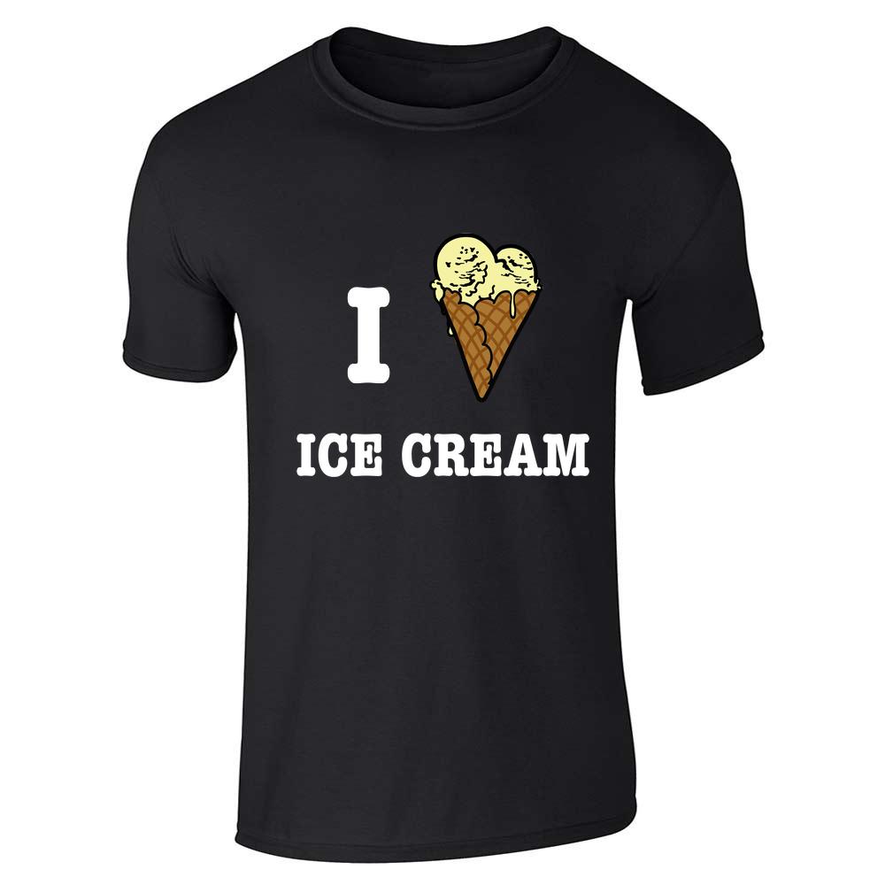 I Love Ice Cream Heart Cones Cute Funny  Unisex Tee