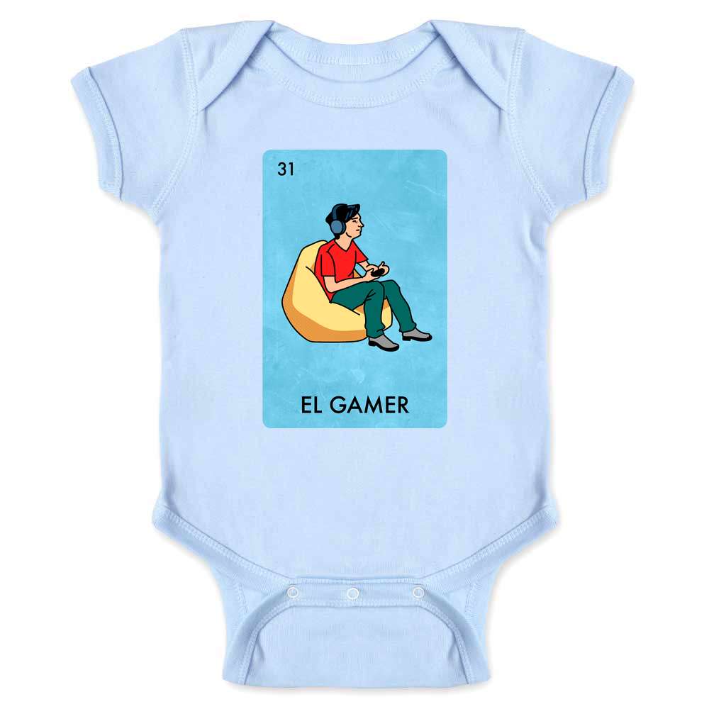 El Gamer Video Games Funny Mexican Lottery Parody  Baby Bodysuit