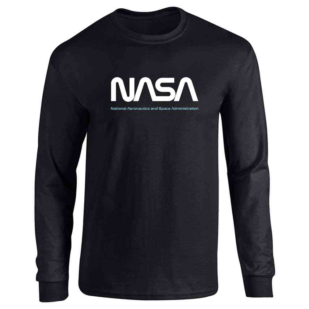 NASA Approved Worm Logo Vintage Retro Graphic Tees Long Sleeve