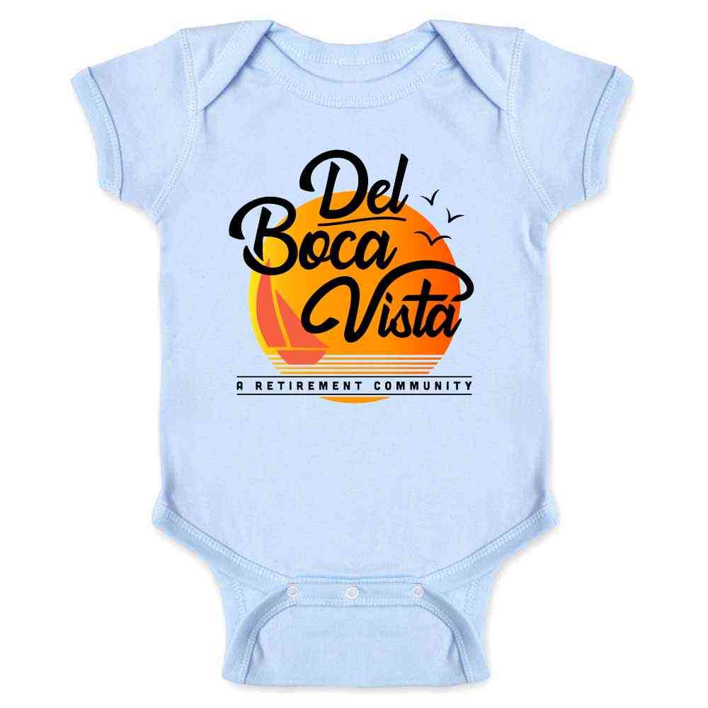 Del Boca Vista Retirement Community 90s Graphic Baby Bodysuit