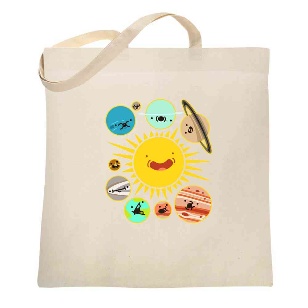 Cute Goofy Solar System Kids Science Graphic Tote Bag