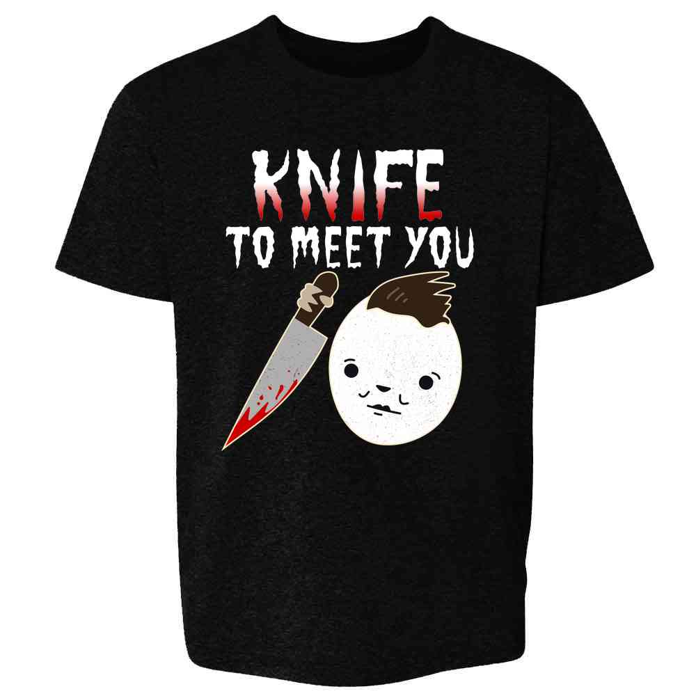 Knife To Meet You Halloween Mask Horror Movie  Kids & Youth Tee