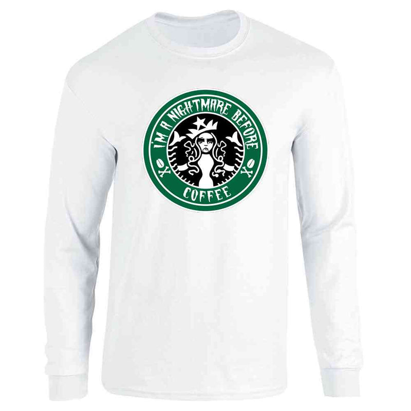 Im a Nightmare Before Coffee Funny Caffeine Long Sleeve