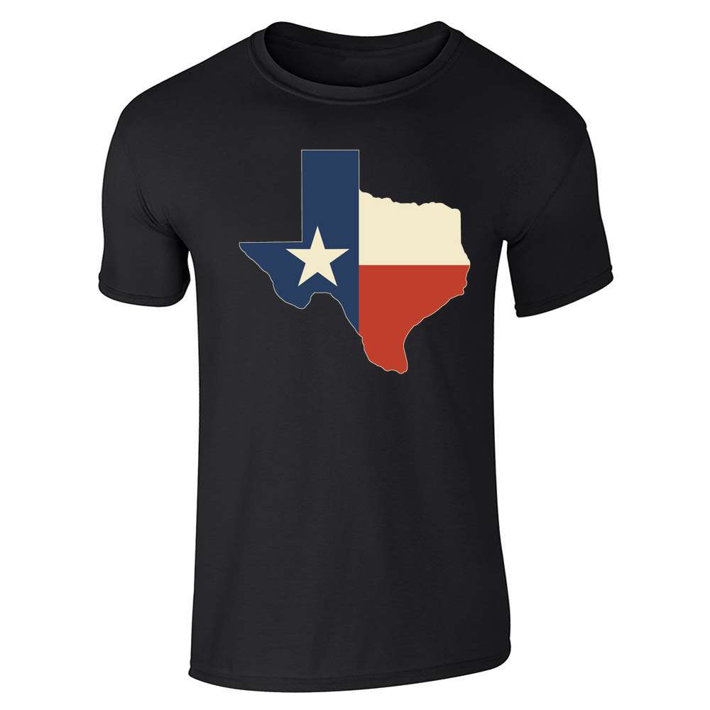 Texas Flag Lone Star State Map Retro Proud Texan Unisex Tee