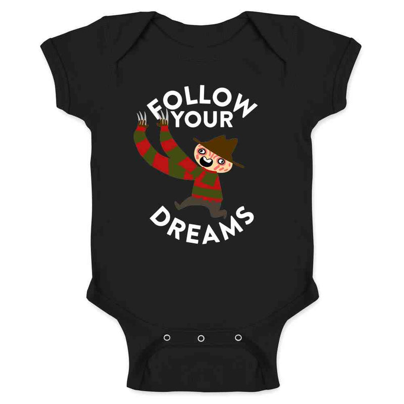 Freddy Follow Your Dreams Funny Horror Cute Baby Bodysuit