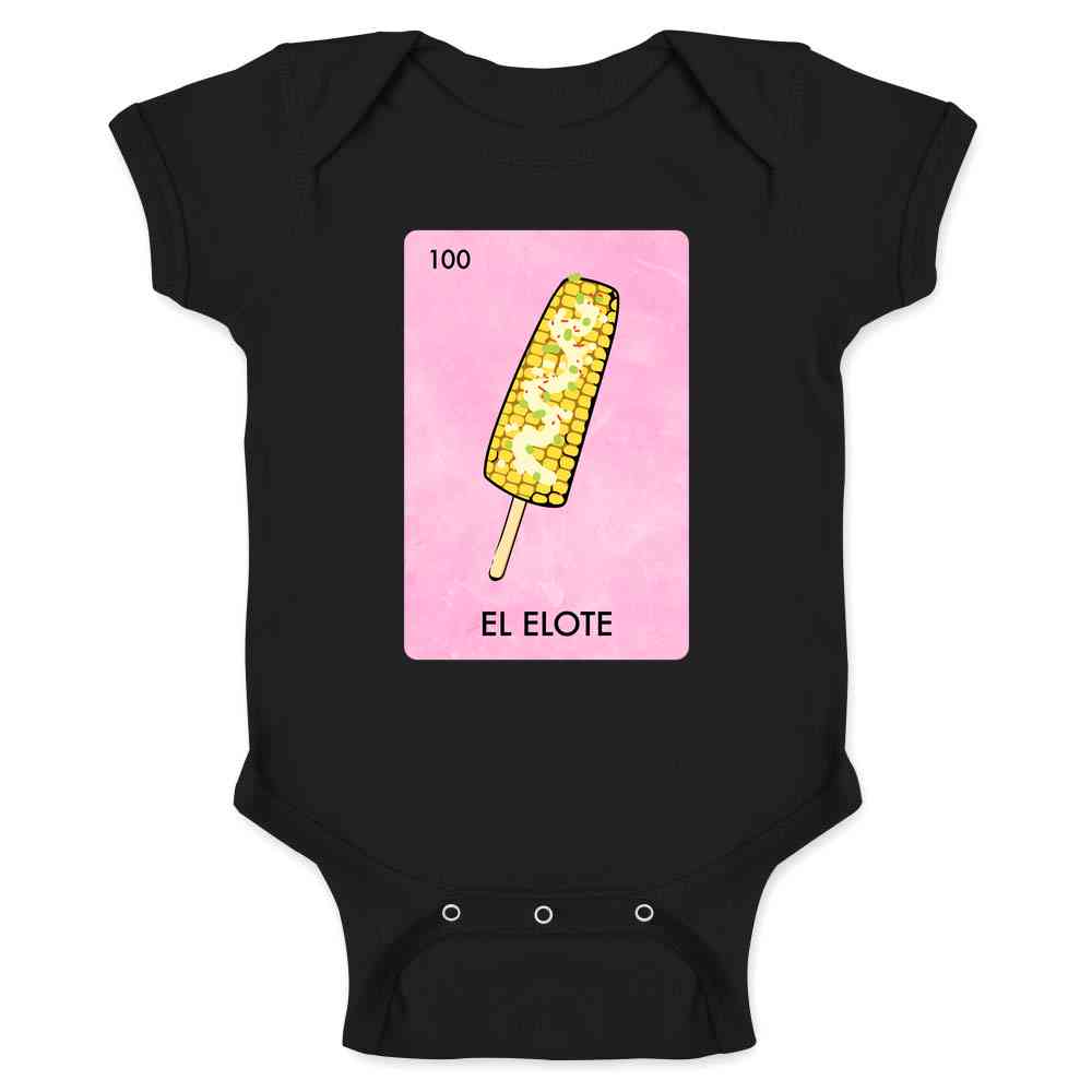 El Elote Mexican Lottery Parody Street Corn Funny Baby Bodysuit