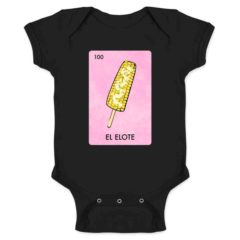El Elote Mexican Lottery Parody Street Corn Funny Baby Bodysuit