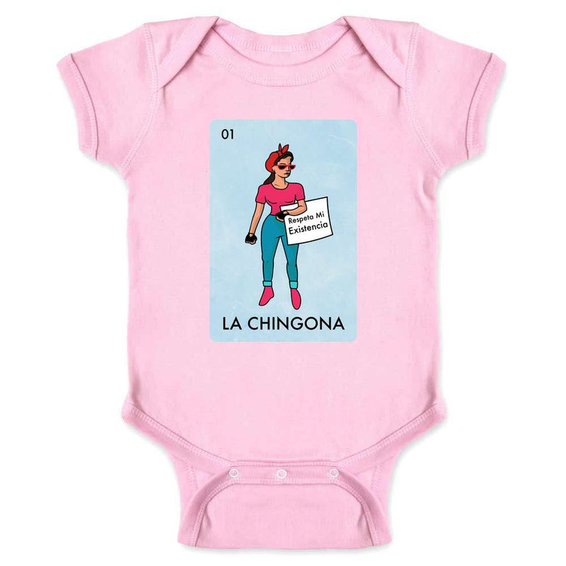 La Chingona Mexican Lottery Parody Feminist Latina Baby Bodysuit