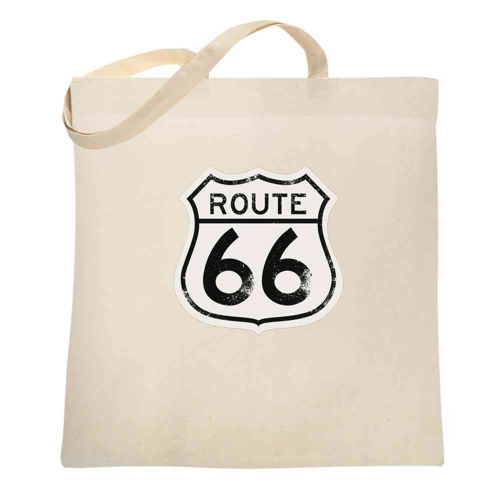 Route 66 Sign Retro Vintage Black and White Tote Bag