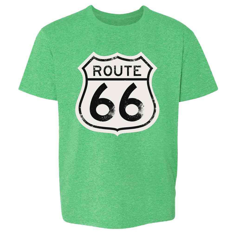 Route 66 Sign Retro Vintage Black and White Kids & Youth Tee