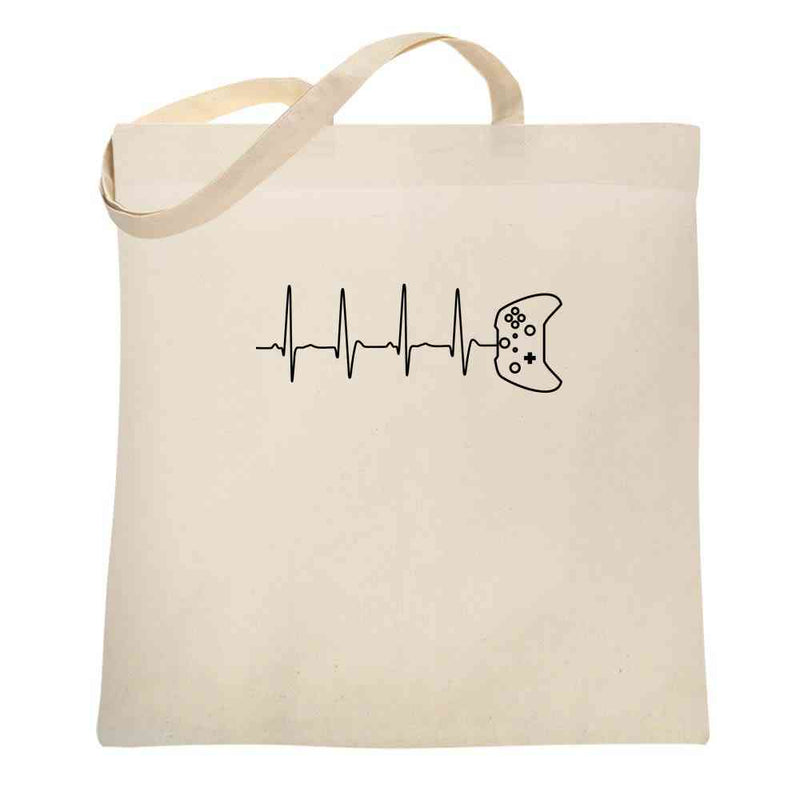 Gamer Heartbeat XB Video Game Controller Gift Tote Bag