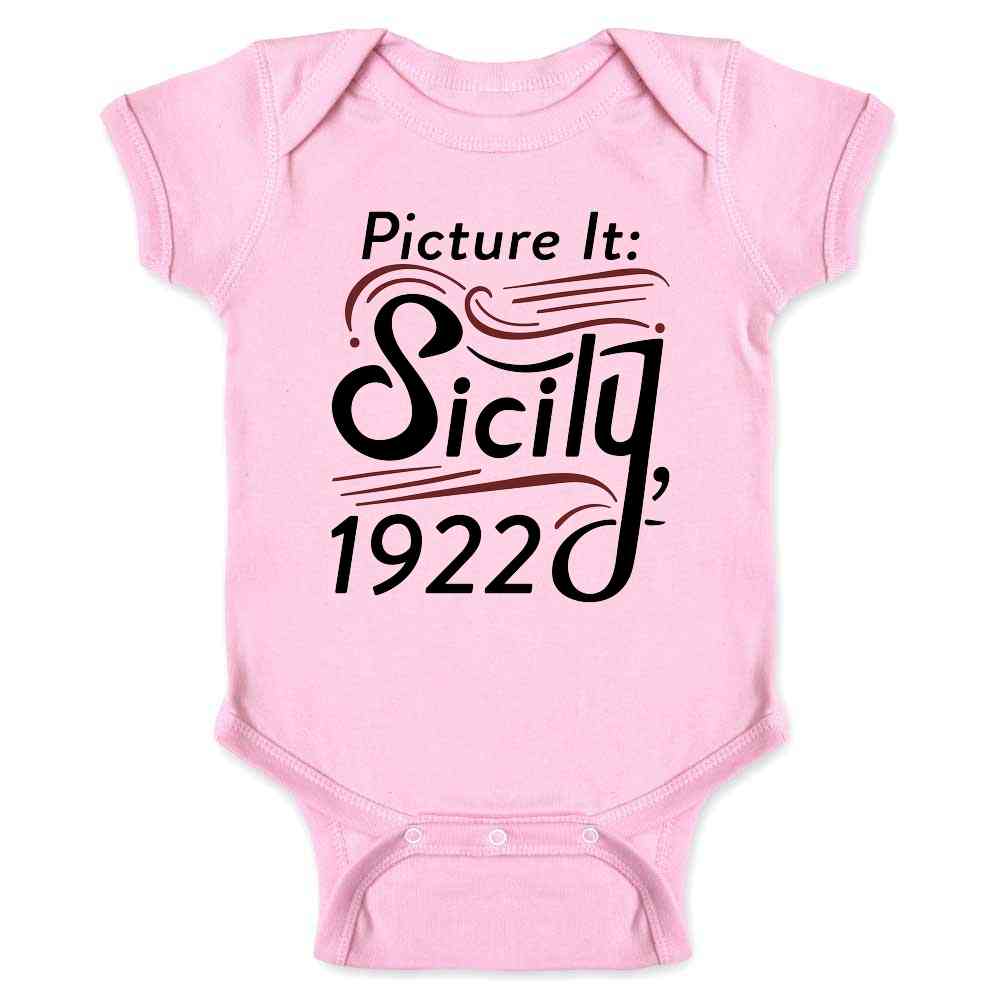 Picture It Sicily 1922 Television Funny Retro 80s Baby Bodysuit