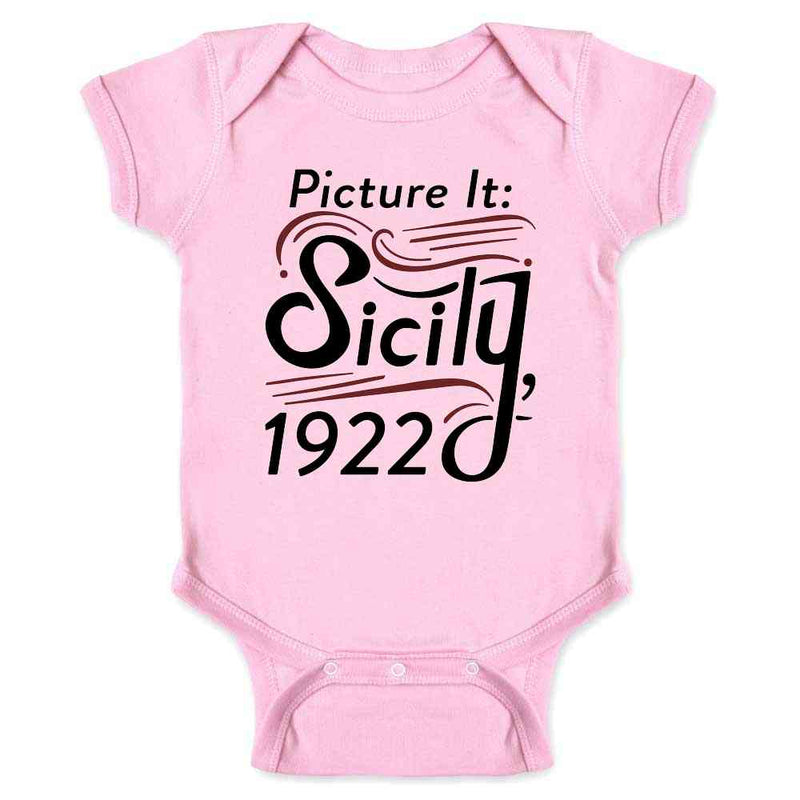 Picture It Sicily 1922 Television Funny Retro 80s Baby Bodysuit
