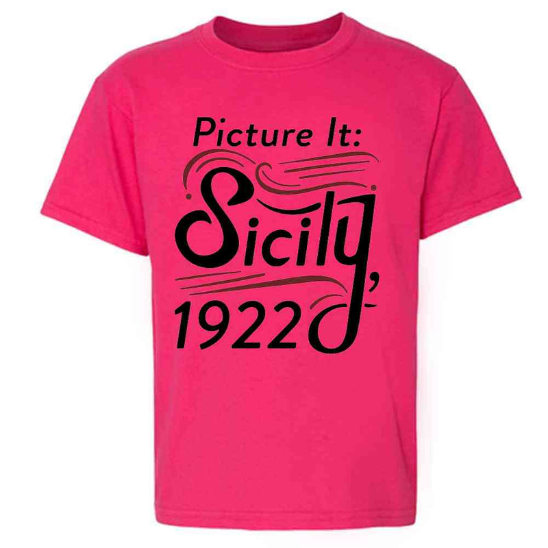 Picture It Sicily 1922 Television Funny Retro 80s Kids & Youth Tee