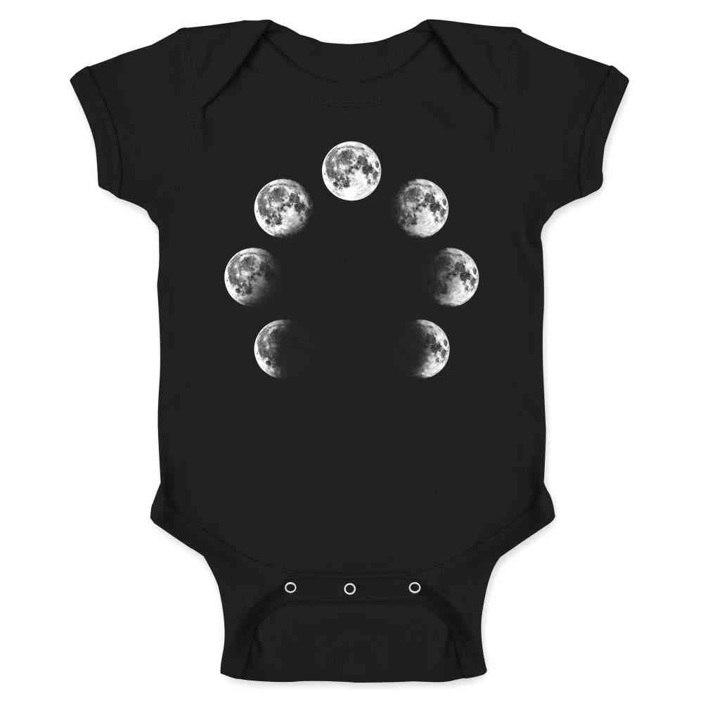 Moon Phases Lunar Cycle Astronomy La Luna Full Baby Bodysuit