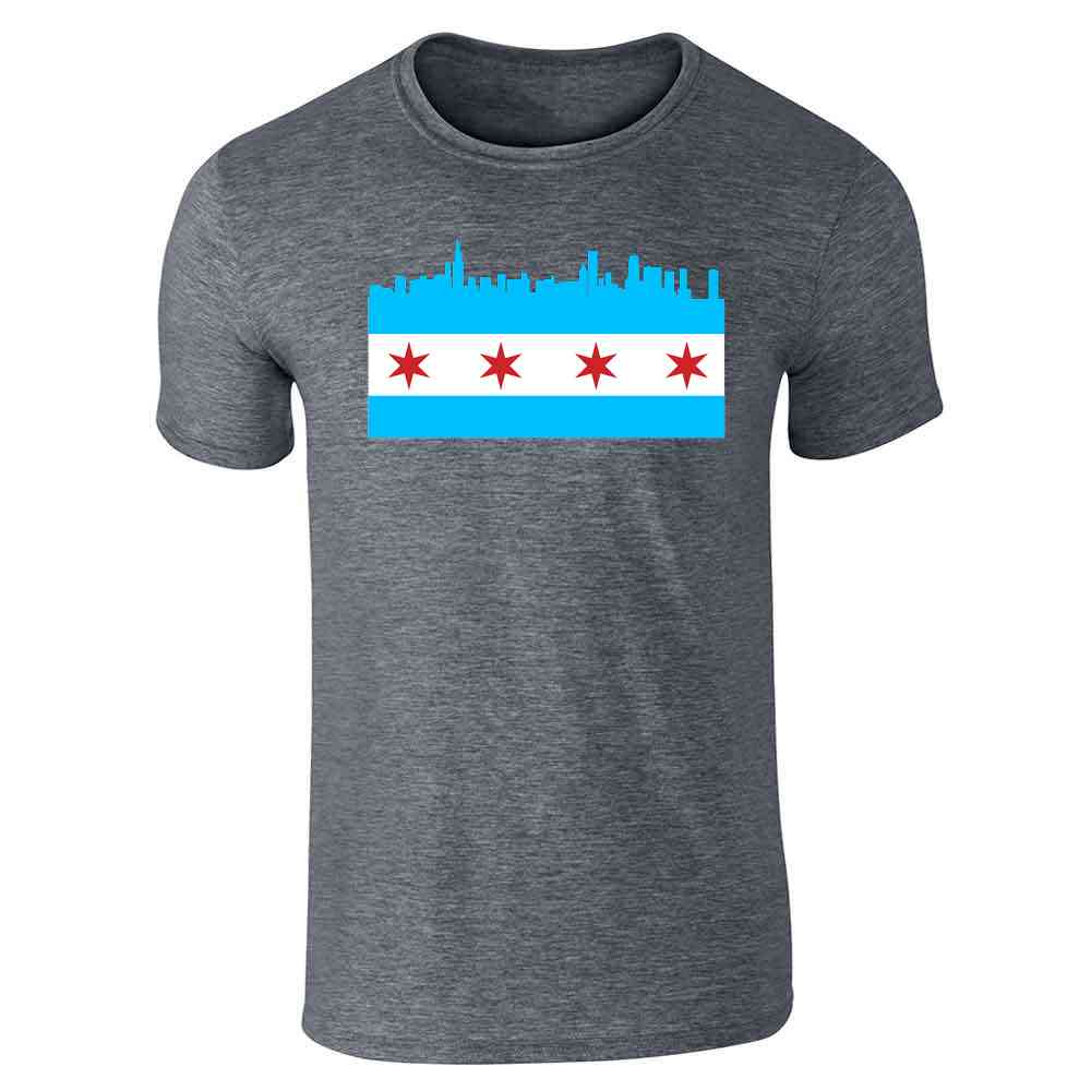 Just a KID From Chicago Windy City Skyline City of Chicago Flag T Shirt  S-4XL