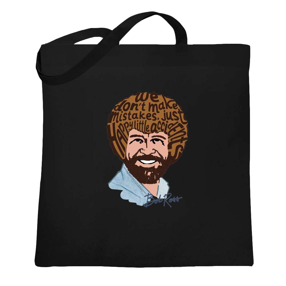 Bob Ross We Dont Make Mistakes Tote Bag
