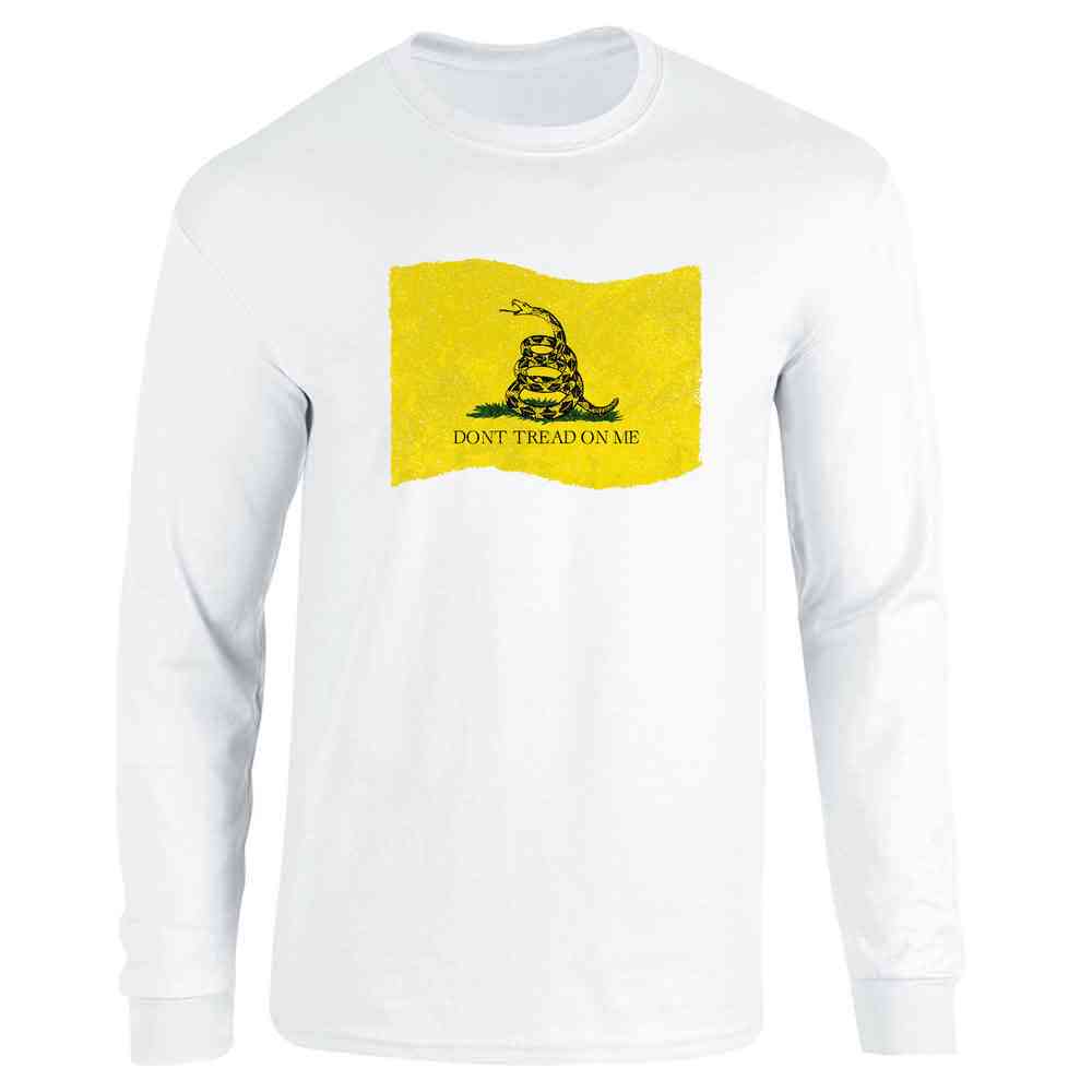 Dont Tread On Me Gadsden Flag USA Vintage Style Long Sleeve