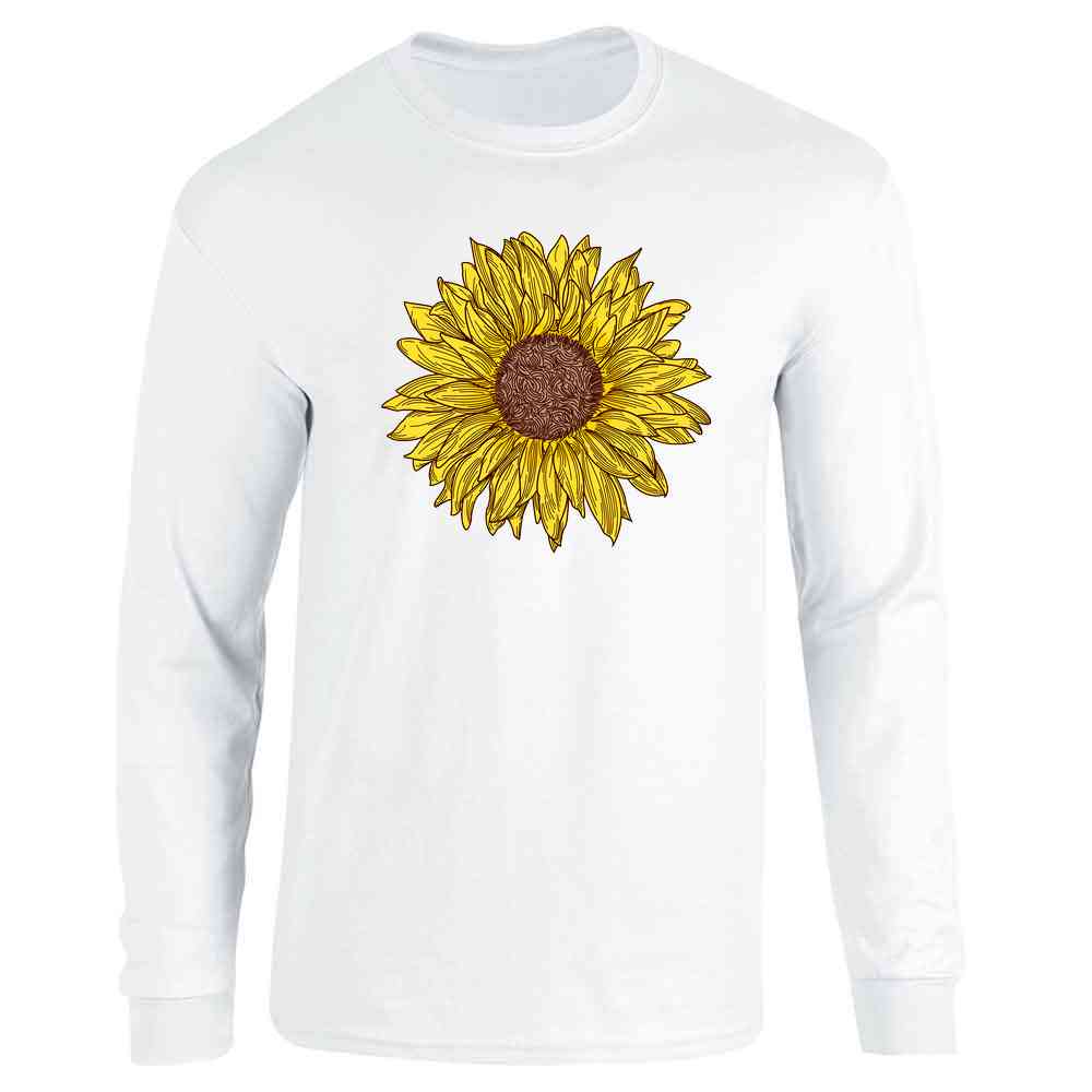 Sunflower Cute Retro Vintage Style Hippie Boho Long Sleeve