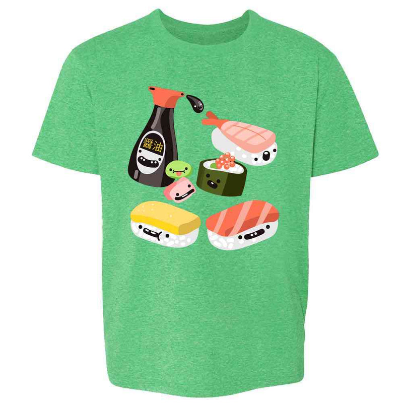 Sushi Kawaii Cute Funny Food Cartoon Kids & Youth Tee